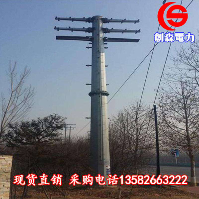 电力架线钢管杆 电力铁杆 高压架线电力钢管塔10KV来图定制